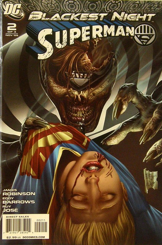 Cover of Blackest Night: Superman (2009 Ltd) #2. One of 250,000 Vintage American Comics on sale from Krypton!