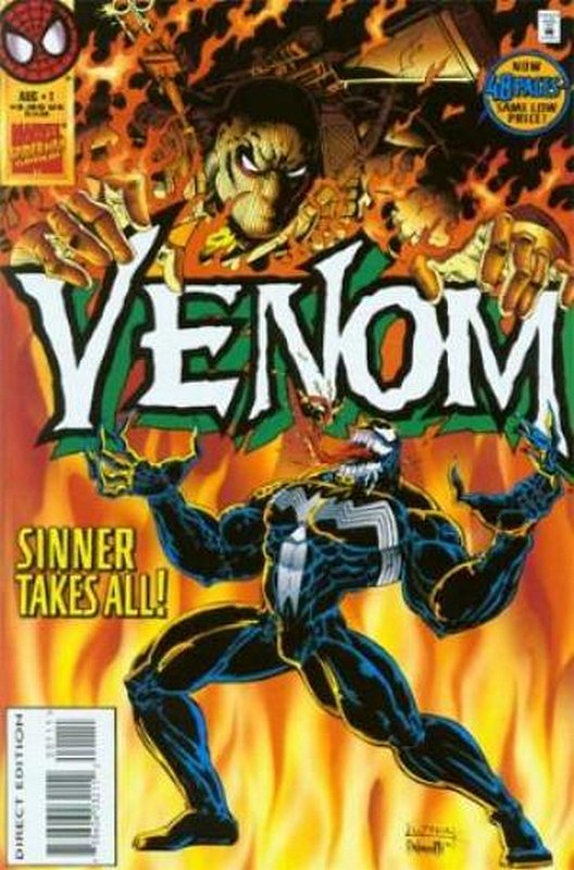 Cover of Venom: Sinner Takes All (1995 Ltd) #1. One of 250,000 Vintage American Comics on sale from Krypton!