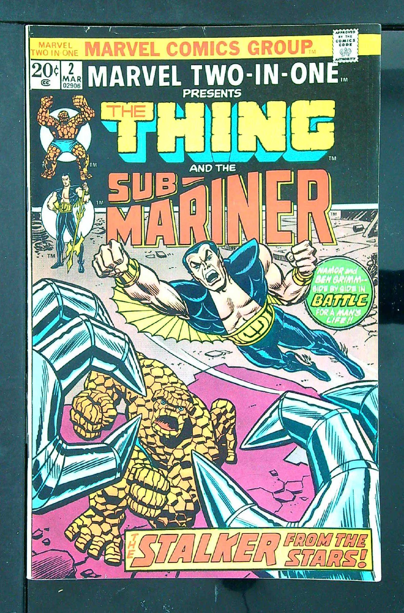 ACTUAL SCAN OF COMIC!<br> Cover of Marvel Two-in-one (Vol 1) #2. One of 250,000 Vintage American Comics on sale from Krypton!