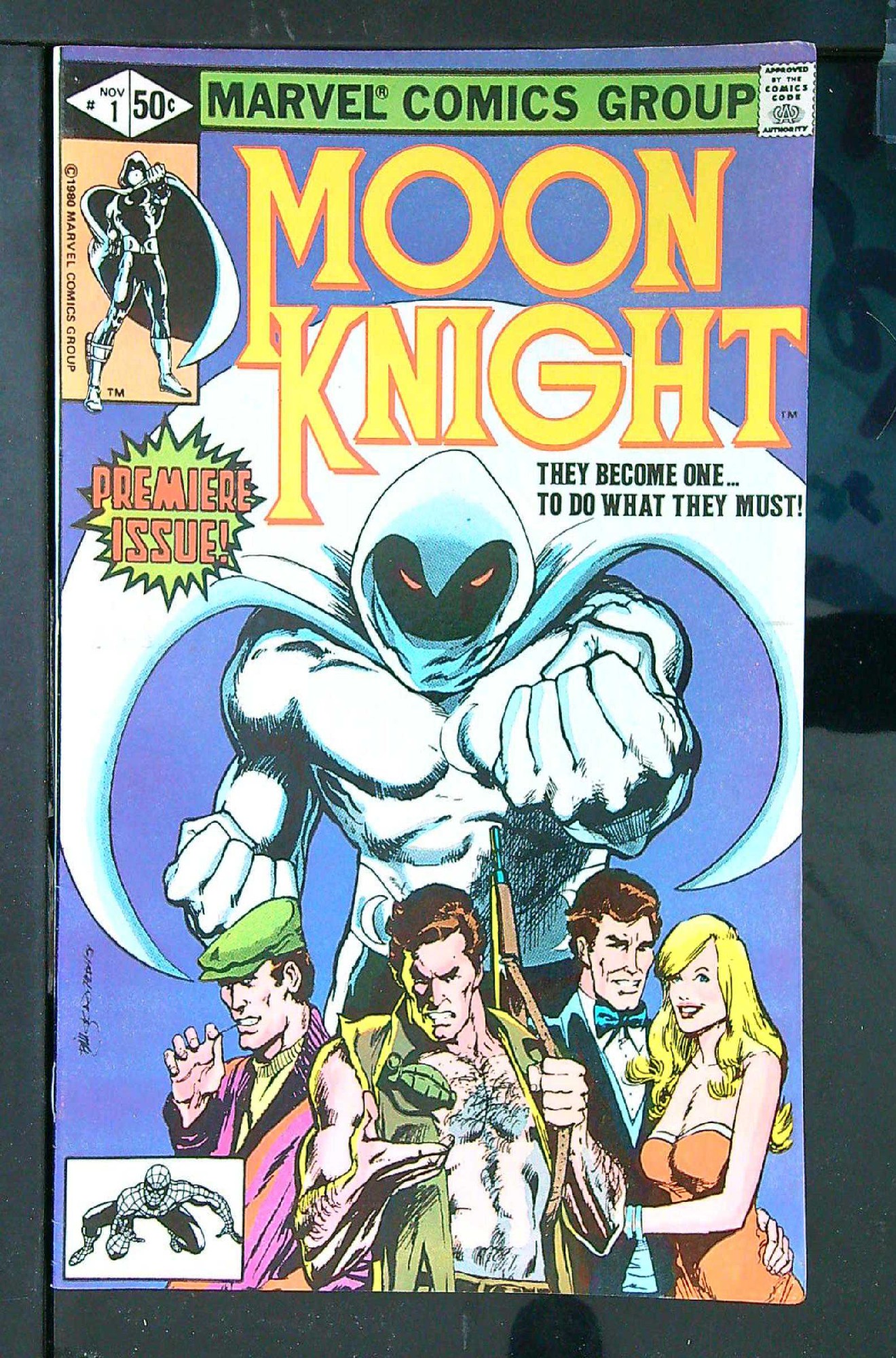 ACTUAL SCAN OF COMIC!<br> Cover of Moon Knight (Vol 1) #1. One of 250,000 Vintage American Comics on sale from Krypton!