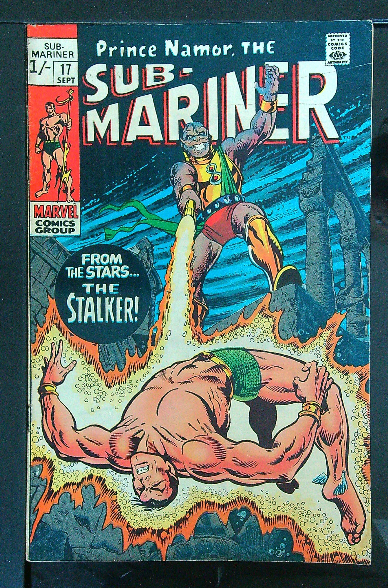 ACTUAL SCAN OF COMIC!<br> Cover of Sub-Mariner (Vol 1) #17. One of 250,000 Vintage American Comics on sale from Krypton!