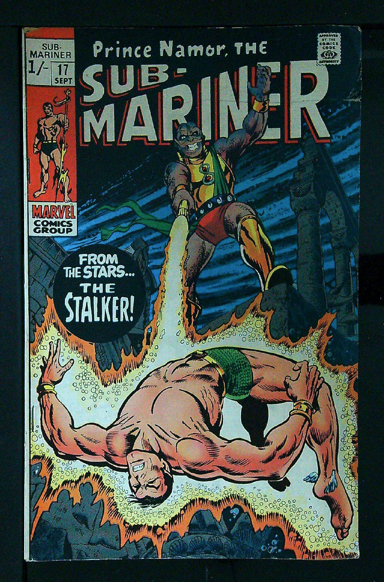 ACTUAL SCAN OF COMIC!<br> Cover of Sub-Mariner (Vol 1) #17. One of 250,000 Vintage American Comics on sale from Krypton!