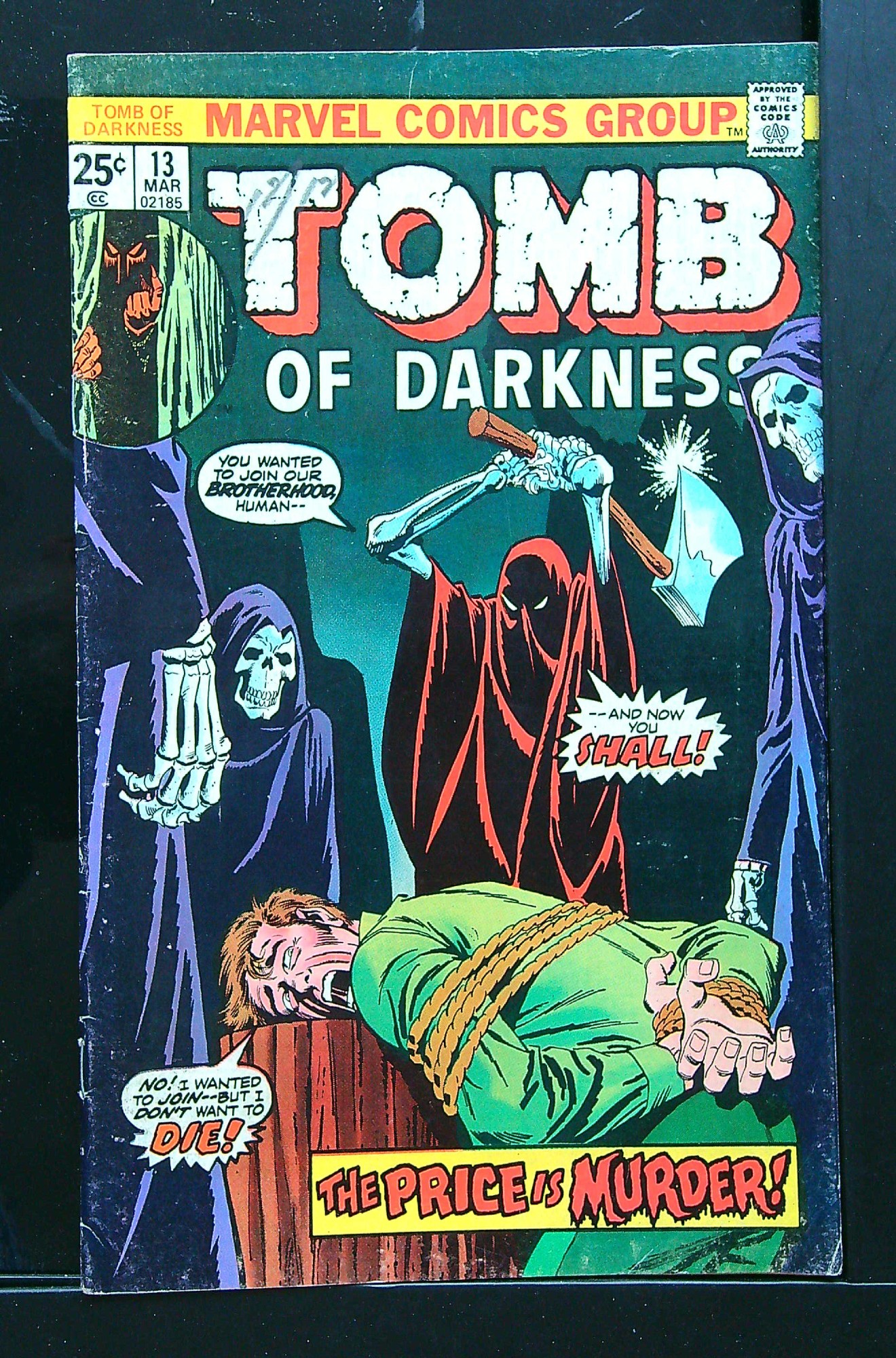 ACTUAL SCAN OF COMIC!<br>Pencil on Cover - See Scan Cover of Tomb of Darkness (Vol 1) #13. One of 250,000 Vintage American Comics on sale from Krypton!