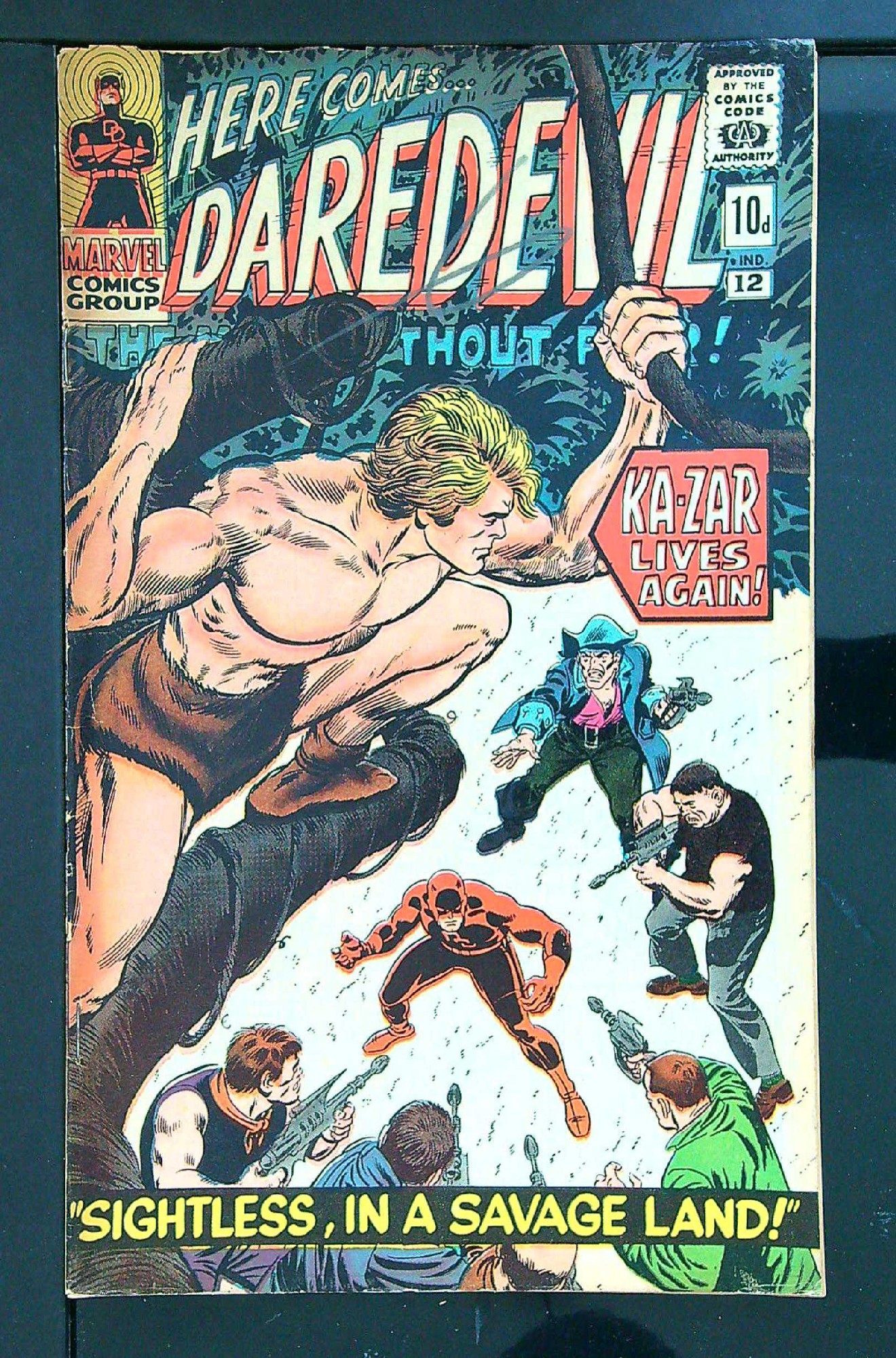 ACTUAL SCAN OF COMIC!<br>Pencil on Cover - See Scan Cover of Daredevil (Vol 1) #12. One of 250,000 Vintage American Comics on sale from Krypton!