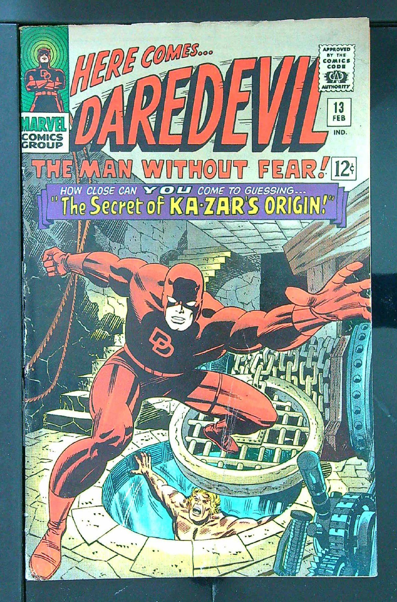 ACTUAL SCAN OF COMIC!<br> Cover of Daredevil (Vol 1) #13. One of 250,000 Vintage American Comics on sale from Krypton!