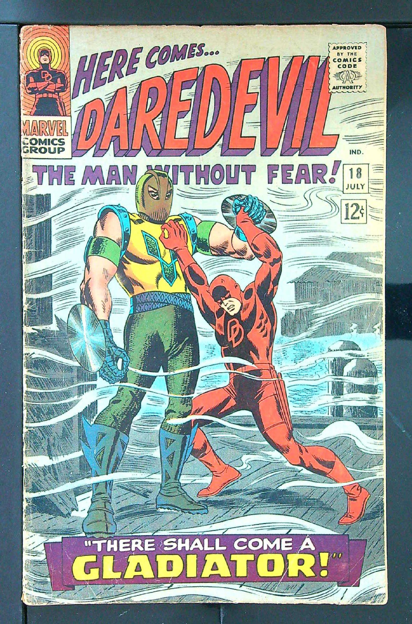 1st Gladiator<br>ACTUAL SCAN OF COMIC!<br> Cover of Daredevil (Vol 1) #18. One of 250,000 Vintage American Comics on sale from Krypton!