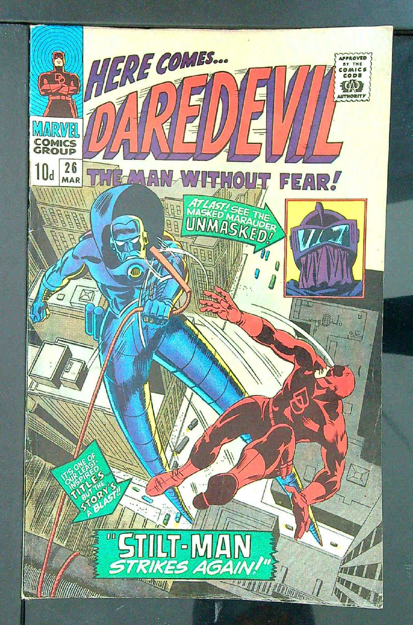 ACTUAL SCAN OF COMIC!<br> Cover of Daredevil (Vol 1) #26. One of 250,000 Vintage American Comics on sale from Krypton!