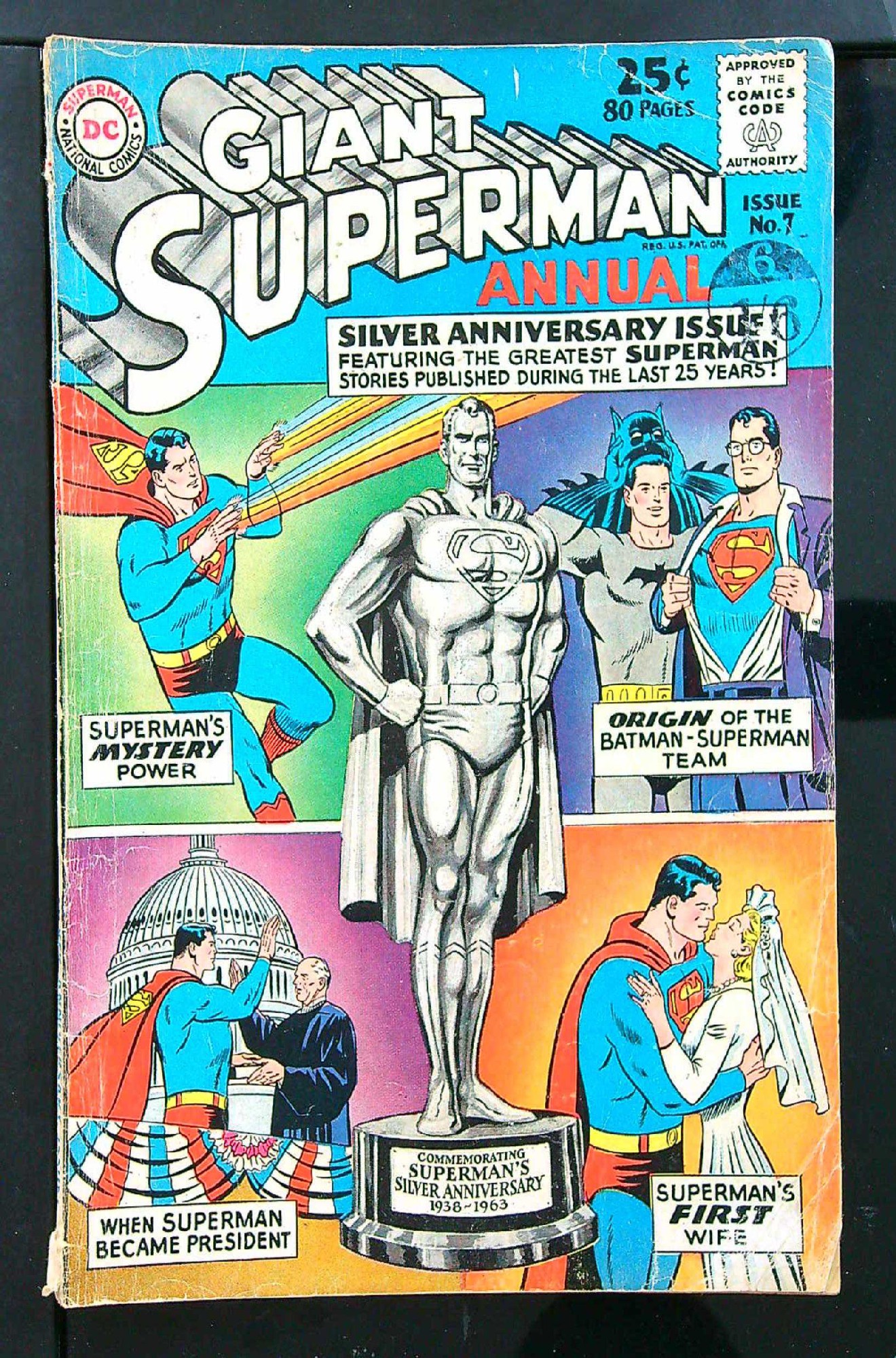 ACTUAL SCAN OF COMIC!<br>Distribution Stamp on Cover - See Scan Cover of Superman Annual (Vol 1) #7. One of 250,000 Vintage American Comics on sale from Krypton!