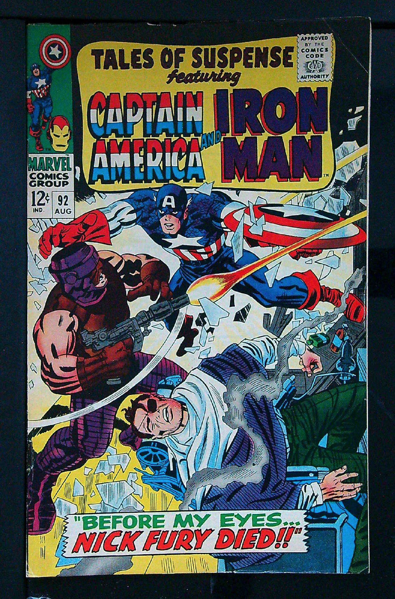 ACTUAL SCAN OF COMIC!<br> Cover of Tales of Suspense (Vol 1) #92. One of 250,000 Vintage American Comics on sale from Krypton!