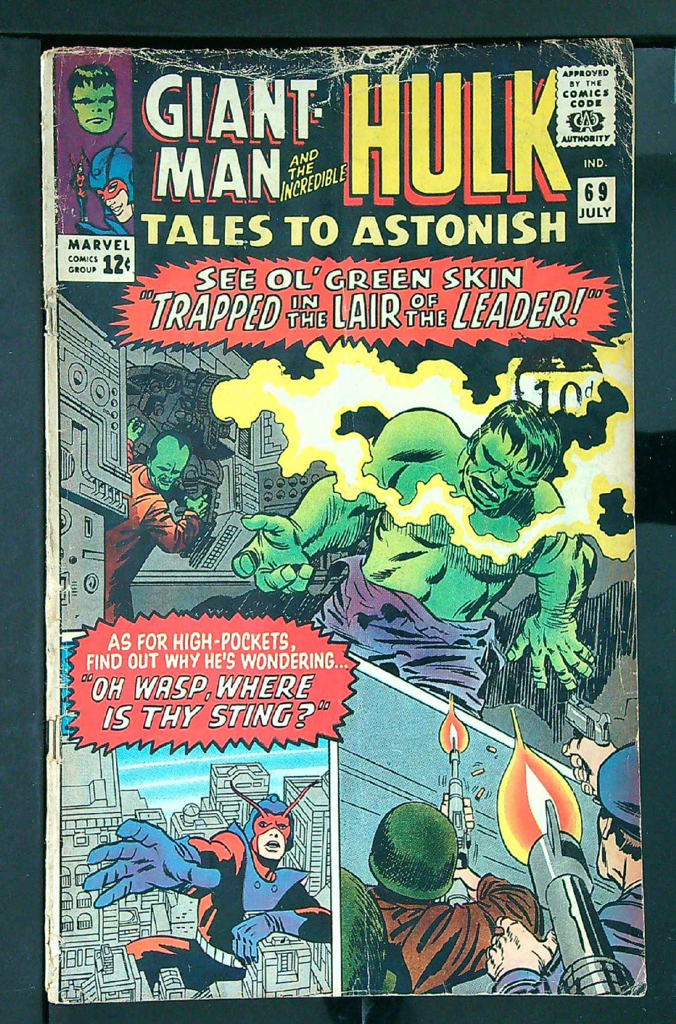 ACTUAL SCAN OF COMIC!<br>Distribution Stamp on Cover - See Scan Cover of Tales to Astonish (Vol 1) #69. One of 250,000 Vintage American Comics on sale from Krypton!