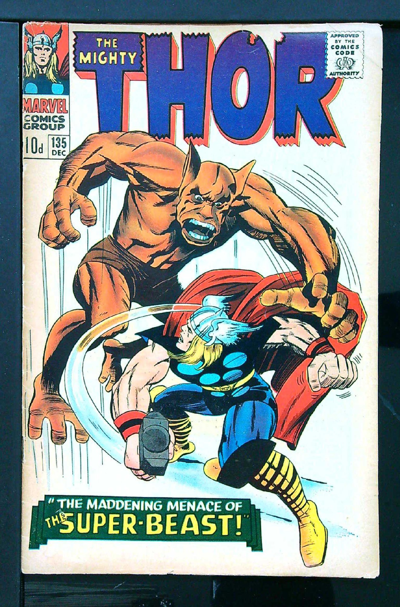 ACTUAL SCAN OF COMIC!<br> Cover of Thor (Vol 1) #135. One of 250,000 Vintage American Comics on sale from Krypton!