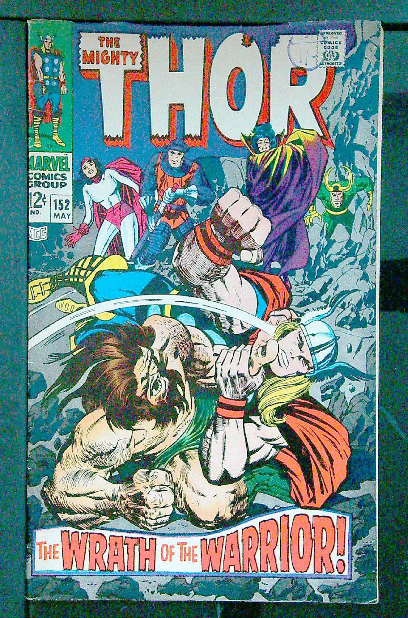 ACTUAL SCAN OF COMIC!<br>Distribution Stamp on Cover - Seer Scan Cover of Thor (Vol 1) #152. One of 250,000 Vintage American Comics on sale from Krypton!
