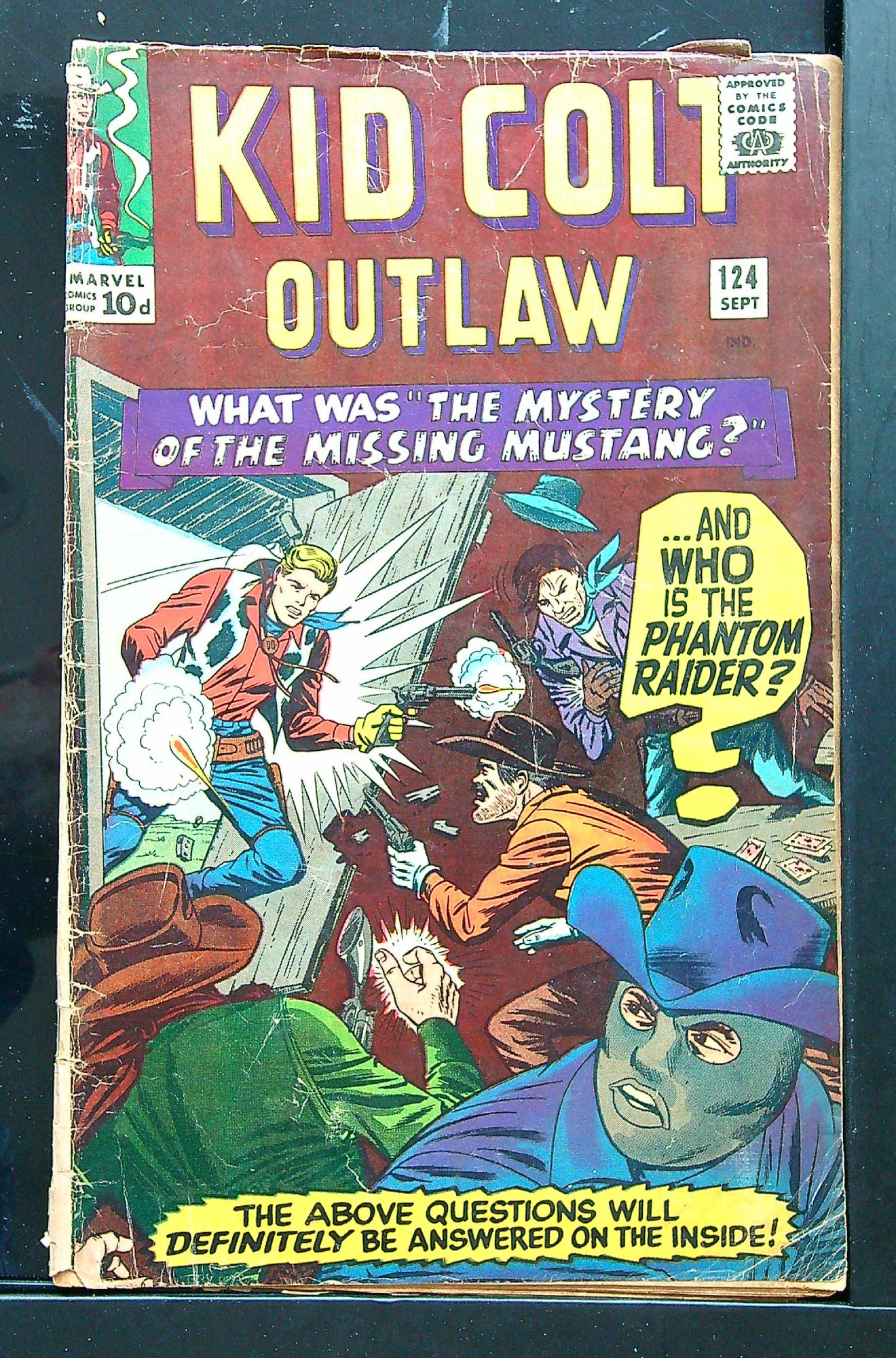 ACTUAL SCAN OF COMIC!<br> Cover of Kid Colt Outlaw #124. One of 250,000 Vintage American Comics on sale from Krypton!