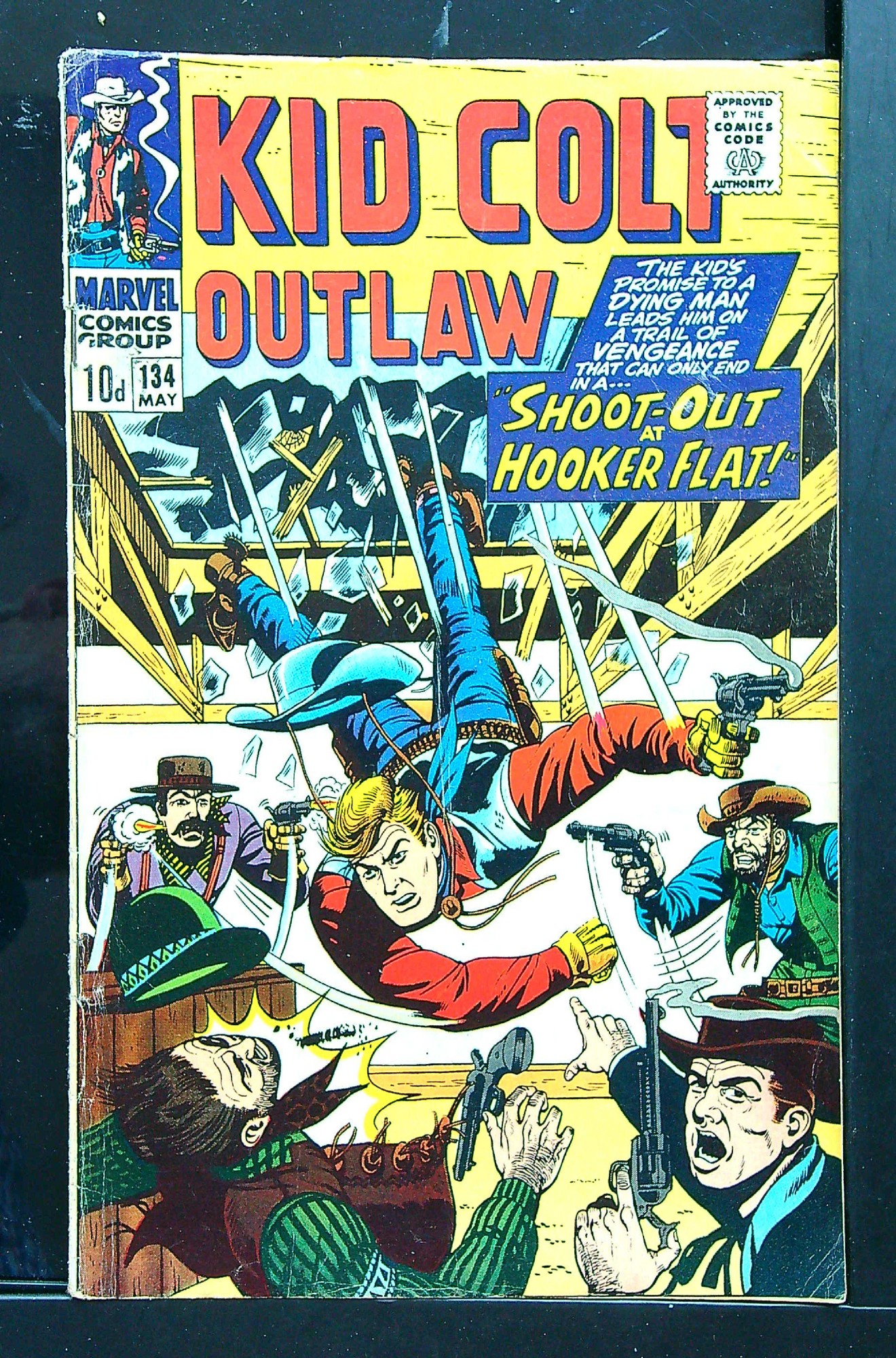 ACTUAL SCAN OF COMIC!<br> Cover of Kid Colt Outlaw #134. One of 250,000 Vintage American Comics on sale from Krypton!