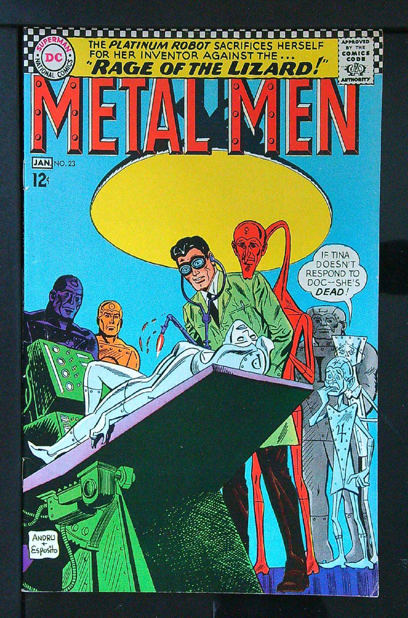 ACTUAL SCAN OF COMIC!<br> Cover of Metal Men (Vol 1) #23. One of 250,000 Vintage American Comics on sale from Krypton!