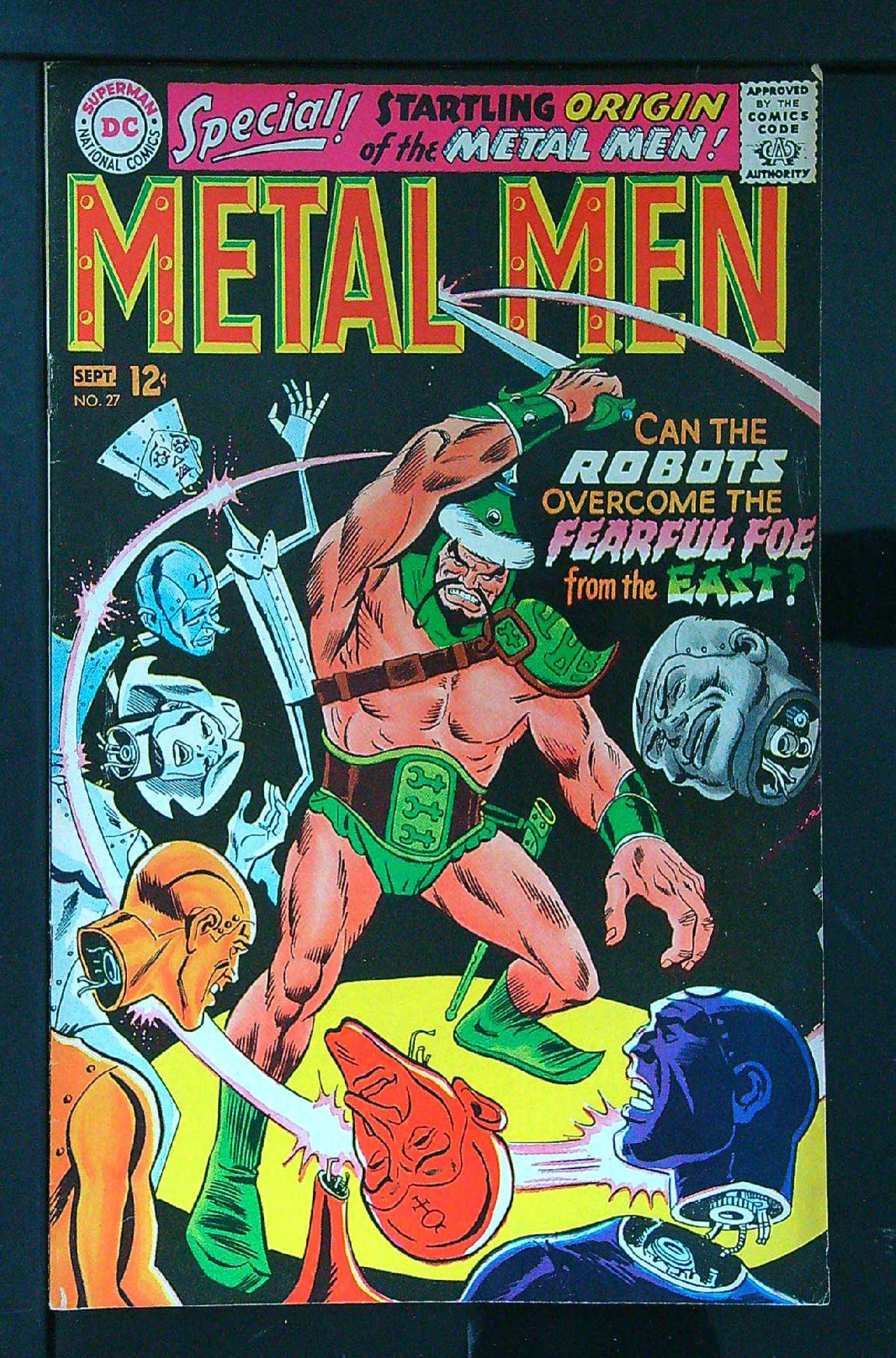 Origin Retold<br>ACTUAL SCAN OF COMIC!<br> Cover of Metal Men (Vol 1) #27. One of 250,000 Vintage American Comics on sale from Krypton!