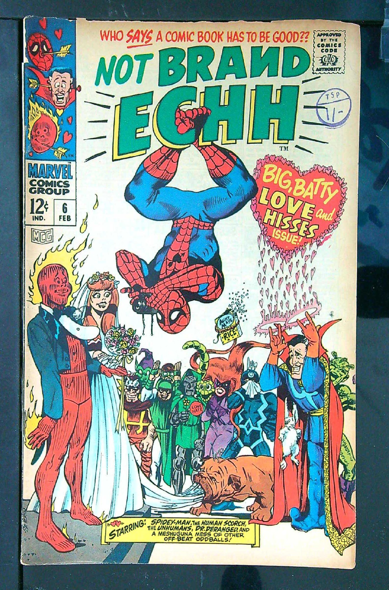 ACTUAL SCAN OF COMIC!<br>Distribution Stamp on Cover - See Scan Cover of Not Brand Echh (Vol 1) #6. One of 250,000 Vintage American Comics on sale from Krypton!