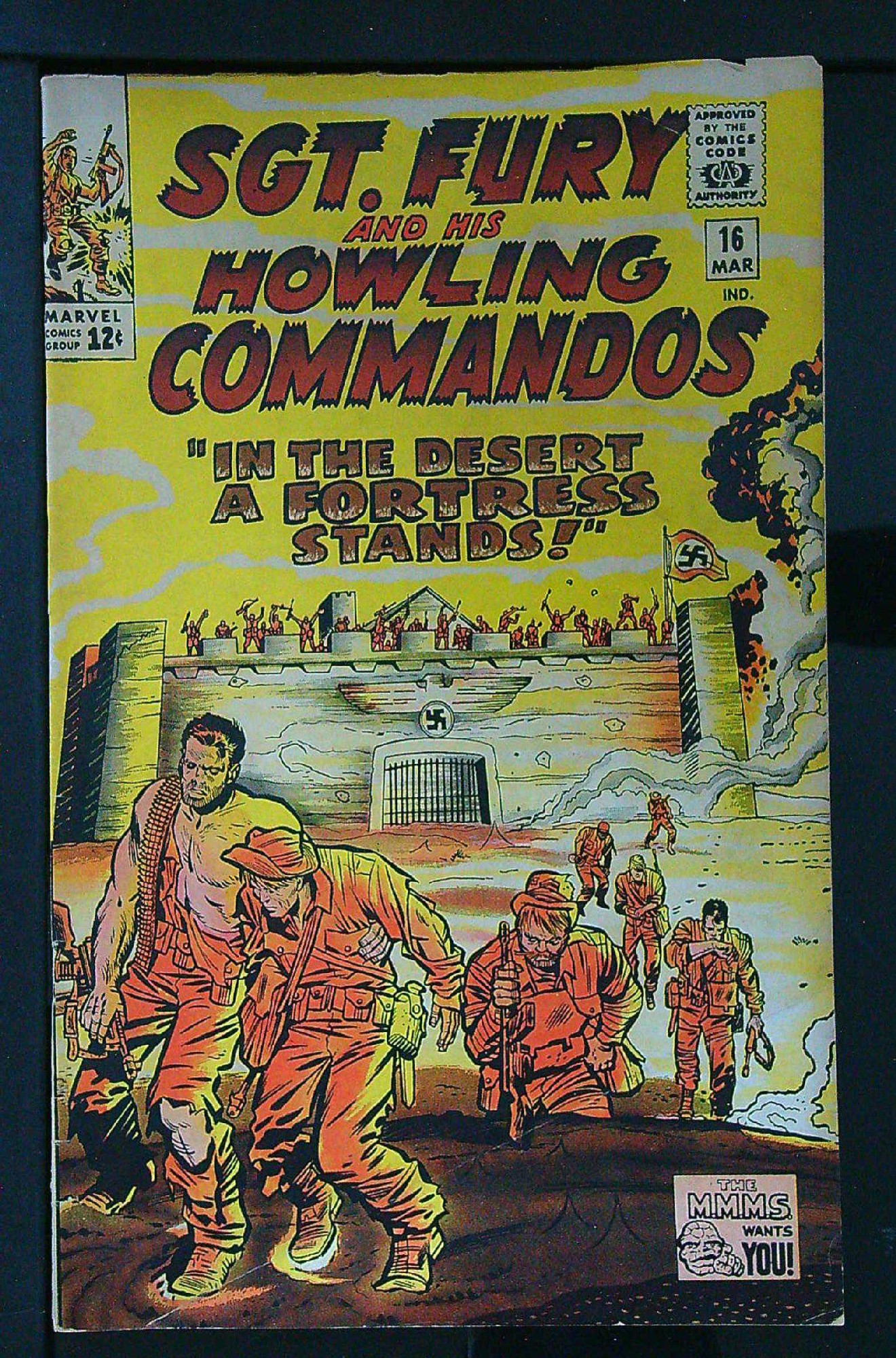 ACTUAL SCAN OF COMIC!<br> Cover of Sgt. Fury & His Howling Commandos #16. One of 250,000 Vintage American Comics on sale from Krypton!