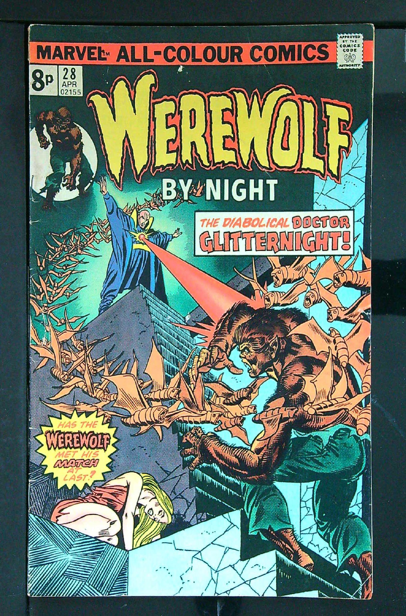 ACTUAL SCAN OF COMIC!<br> Cover of Werewolf by Night (Vol 1) #28. One of 250,000 Vintage American Comics on sale from Krypton!