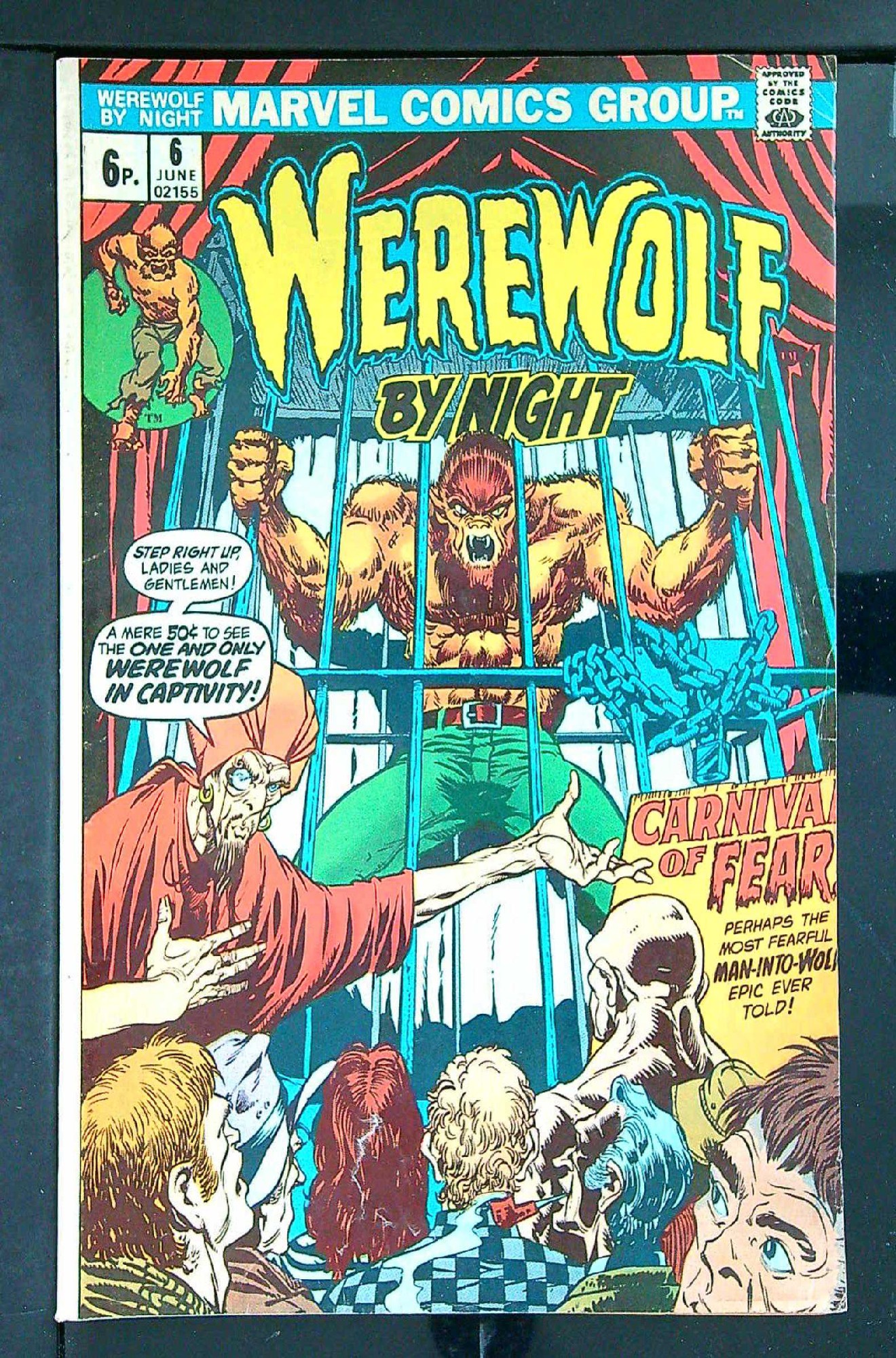 ACTUAL SCAN OF COMIC!<br> Cover of Werewolf by Night (Vol 1) #6. One of 250,000 Vintage American Comics on sale from Krypton!