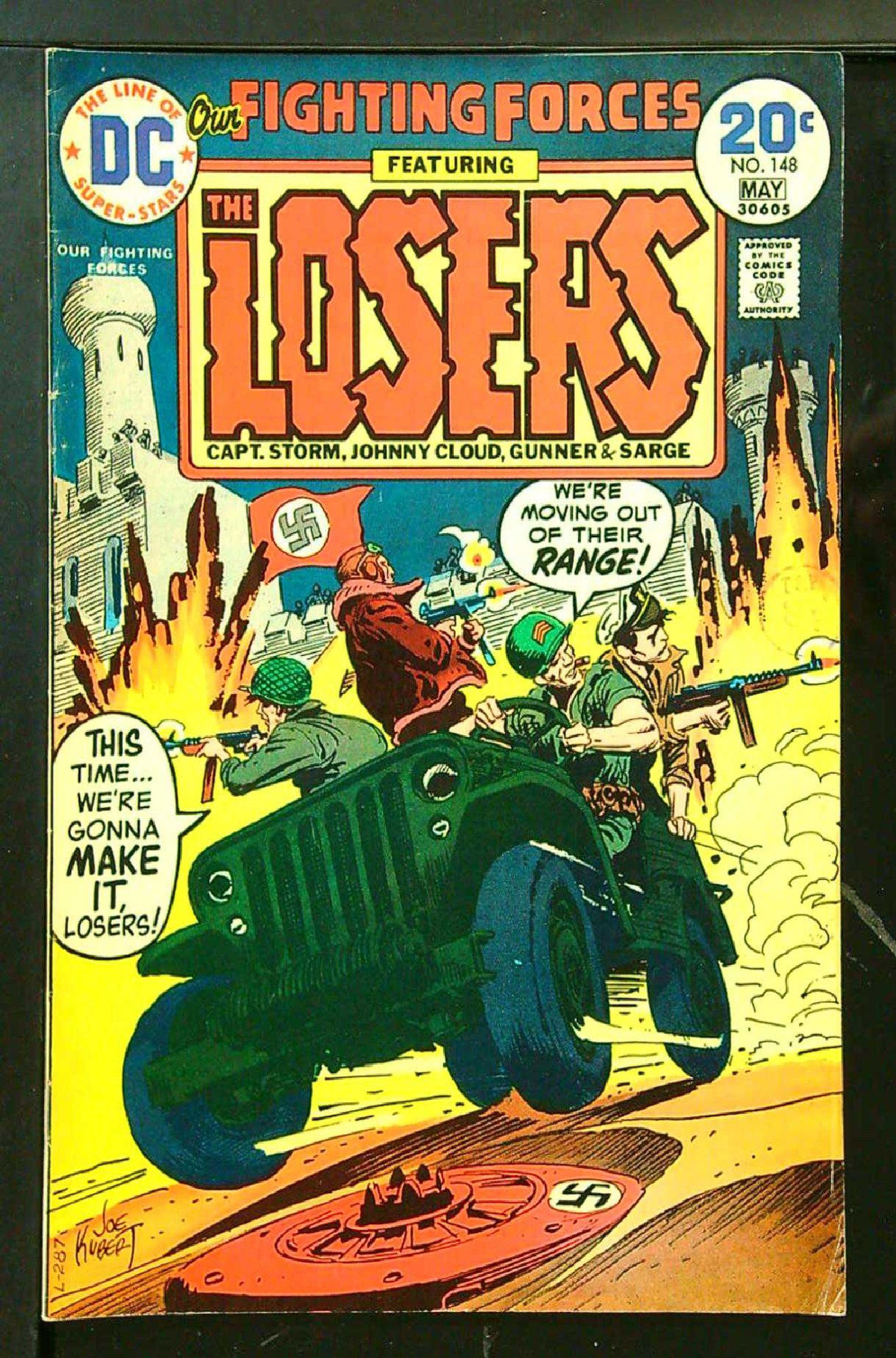 ACTUAL SCAN OF COMIC!<br>Stamp on Cover - See Scan Cover of Our Fighting Forces #148. One of 250,000 Vintage American Comics on sale from Krypton!