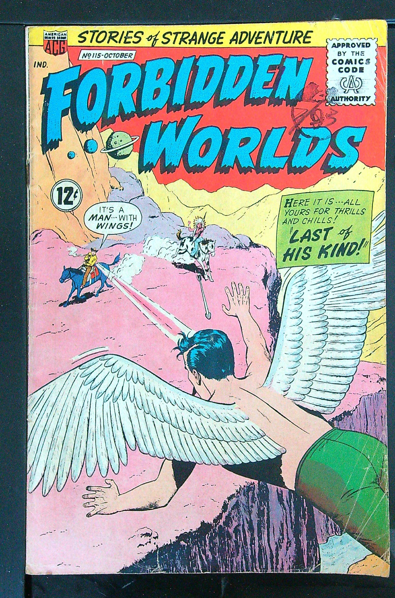 ACTUAL SCAN OF COMIC!<br>Distribution Stamp on Cover - See Scan Cover of Forbidden Worlds (Vol 1) #115. One of 250,000 Vintage American Comics on sale from Krypton!