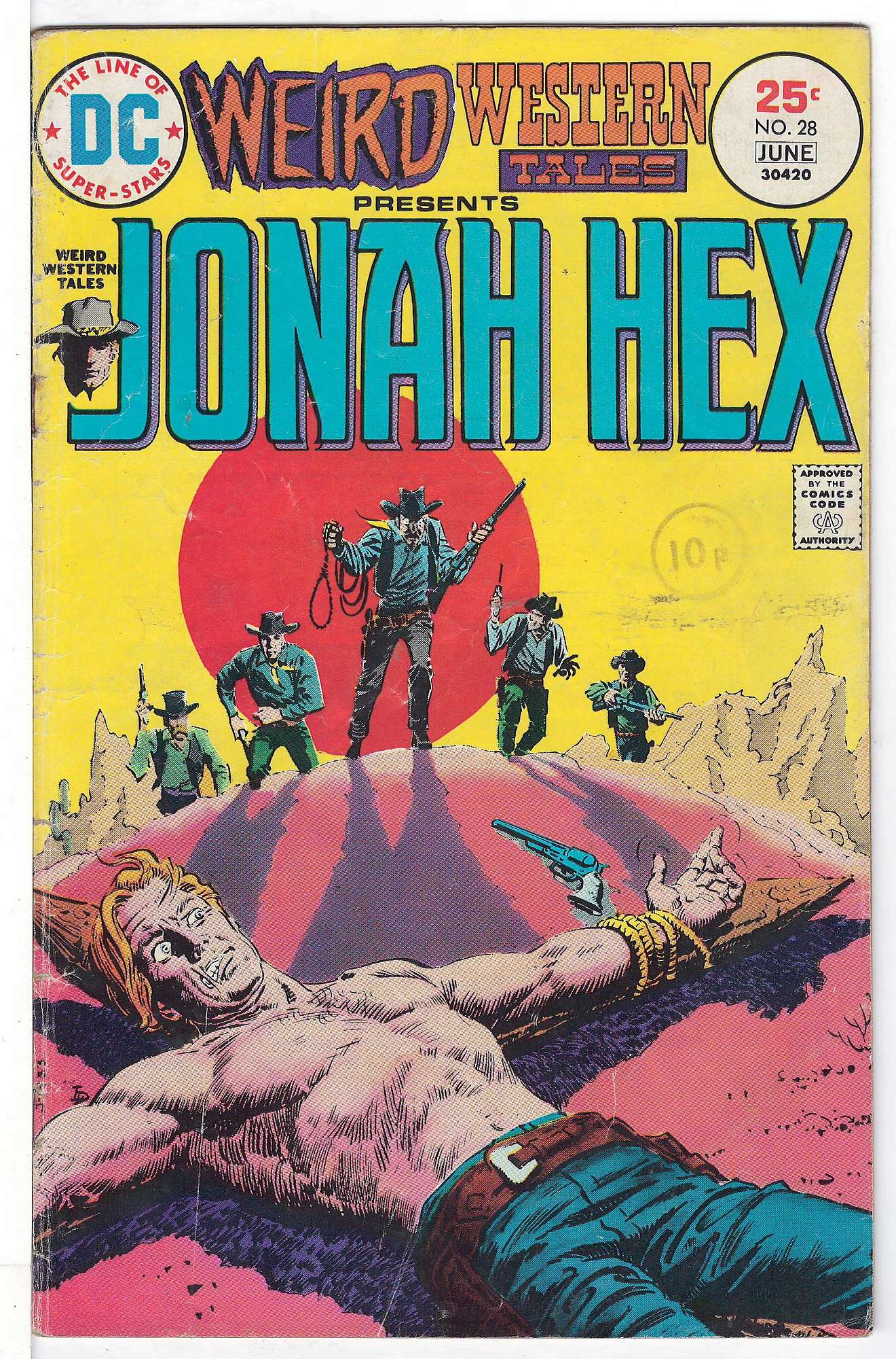 ACTUAL SCAN OF COMIC!<br>Stamp on Cover - See Scan Cover of Weird Western Tales (Vol 1) #28. One of 250,000 Vintage American Comics on sale from Krypton!