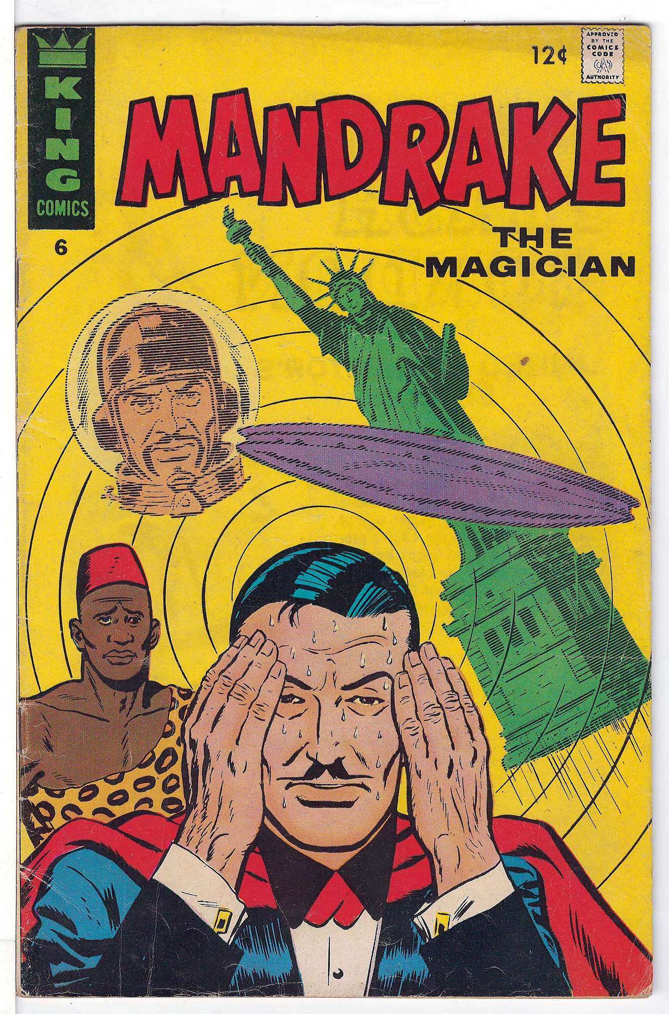 ACTUAL SCAN OF COMIC!<br> Cover of Mandrake (King Comics) #6. One of 250,000 Vintage American Comics on sale from Krypton!