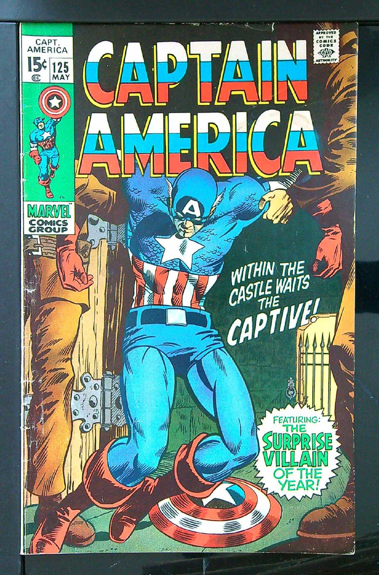 ACTUAL SCAN OF COMIC!<br> Cover of Captain America (Vol 1) #125. One of 250,000 Vintage American Comics on sale from Krypton!