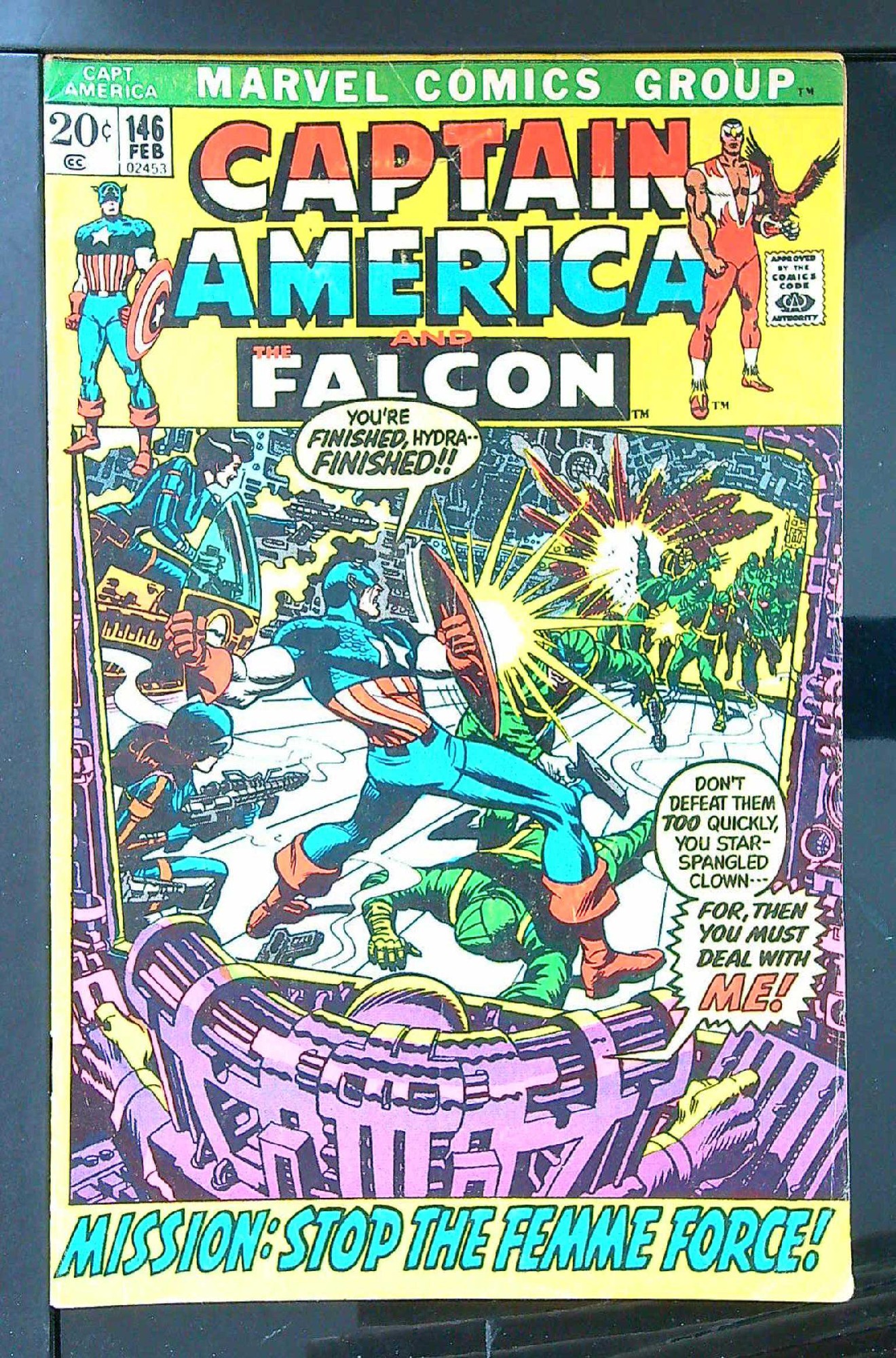 ACTUAL SCAN OF COMIC!<br> Cover of Captain America (Vol 1) #146. One of 250,000 Vintage American Comics on sale from Krypton!