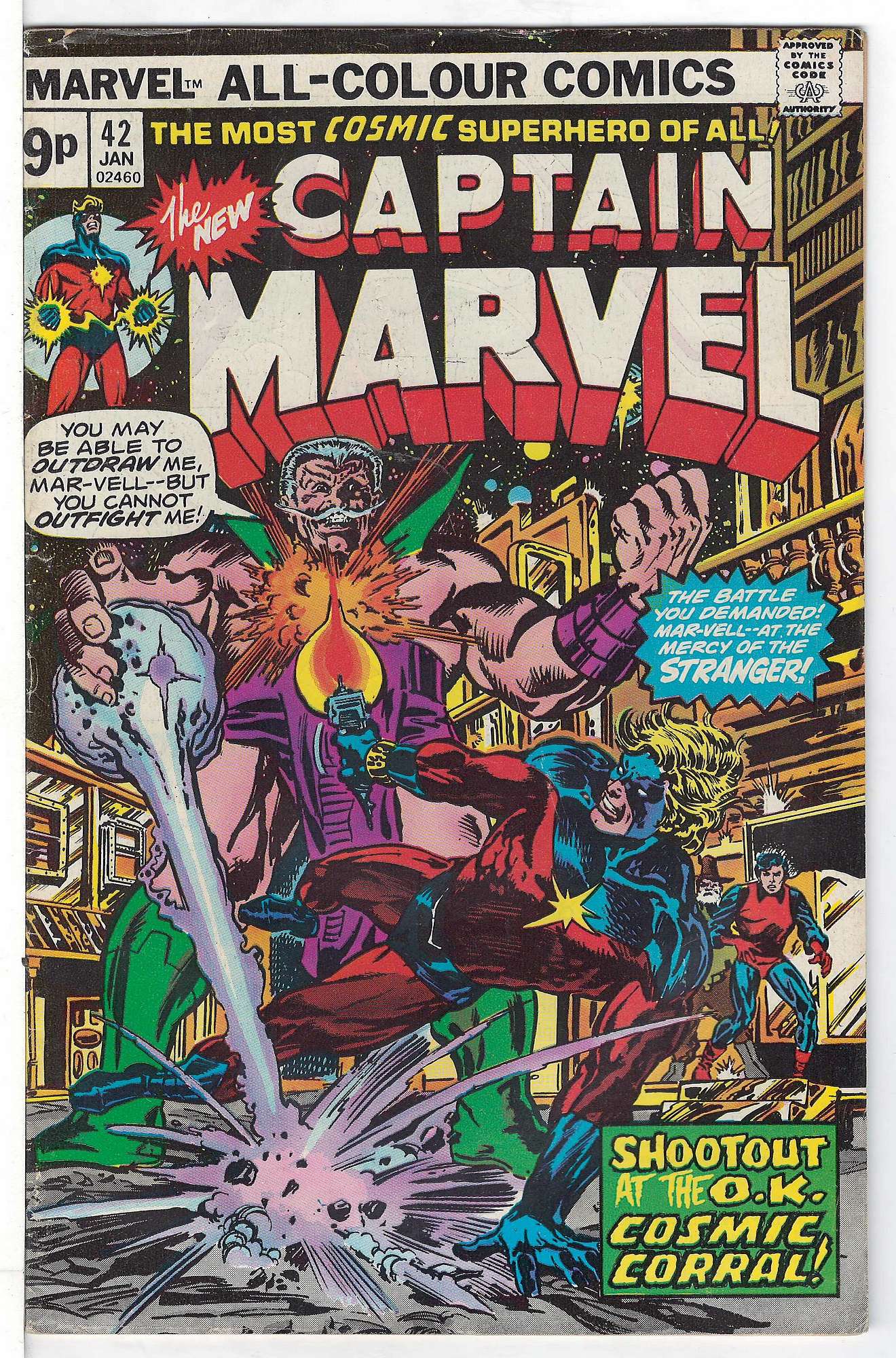 ACTUAL SCAN OF COMIC!<br> Cover of Captain Marvel (Vol 1) #42. One of 250,000 Vintage American Comics on sale from Krypton!